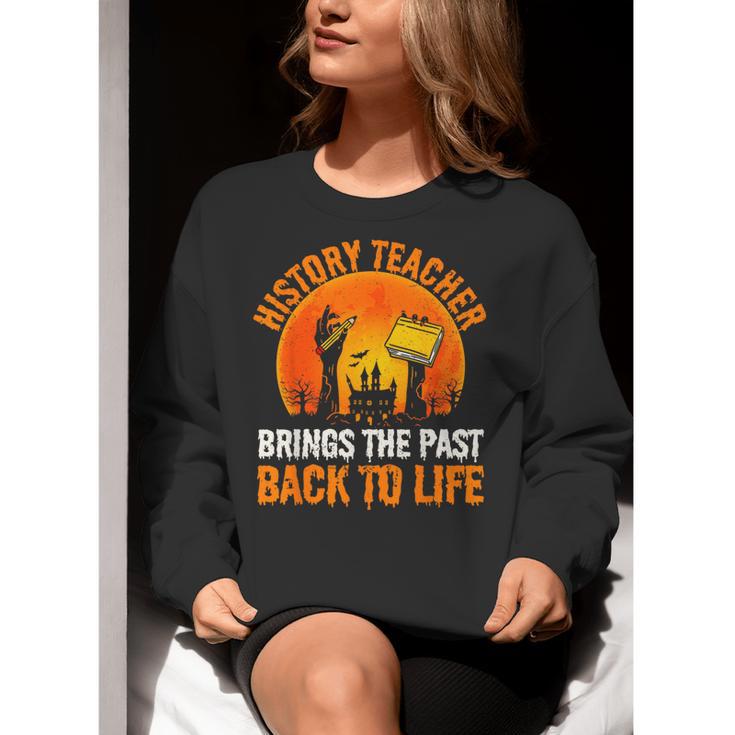 History Teacher Brings Past Back To Life Halloween Zombie Women Crewneck Sweatshirt, History Teacher Sweatshirts, funny gift History Teacher Brings Past Back To Life Halloween Zombie Women Crewneck Sweatshirt, History Teacher Sweatshirts, funny gift