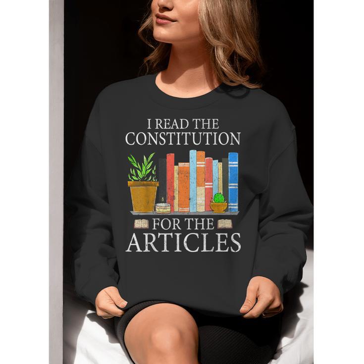 History Teacher I Read The Constitution For The Articles For Men Women Women Crewneck Sweatshirt, History Teacher Sweatshirts, funny gift
