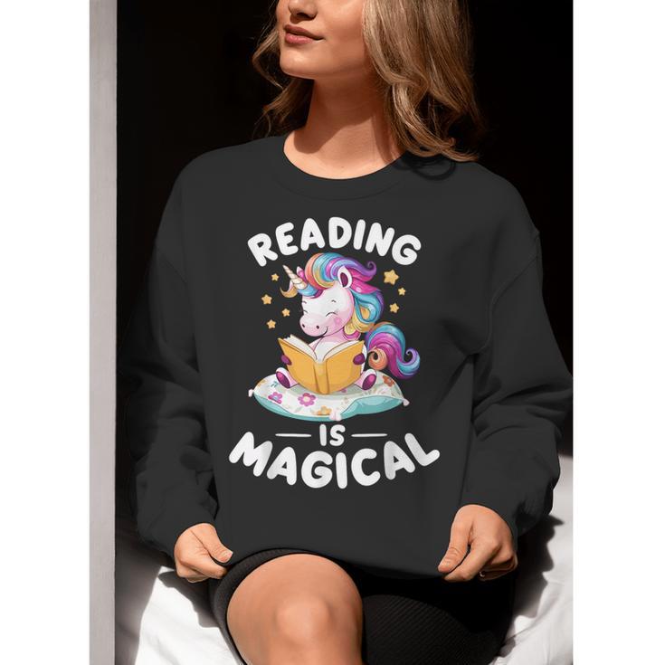 Unicorn Teacher Reading Is Magical Book Women Crewneck Sweatshirt, funny gift Unicorn Teacher Reading Is Magical Book Women Crewneck Sweatshirt, funny gift