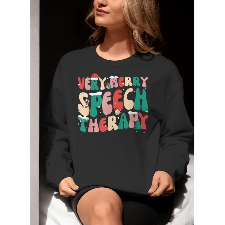 Verry Merry Speech Language Pathologist Teacher Christmas Women Crewneck Sweatshirt, funny gift Verry Merry Speech Language Pathologist Teacher Christmas Women Crewneck Sweatshirt, funny gift