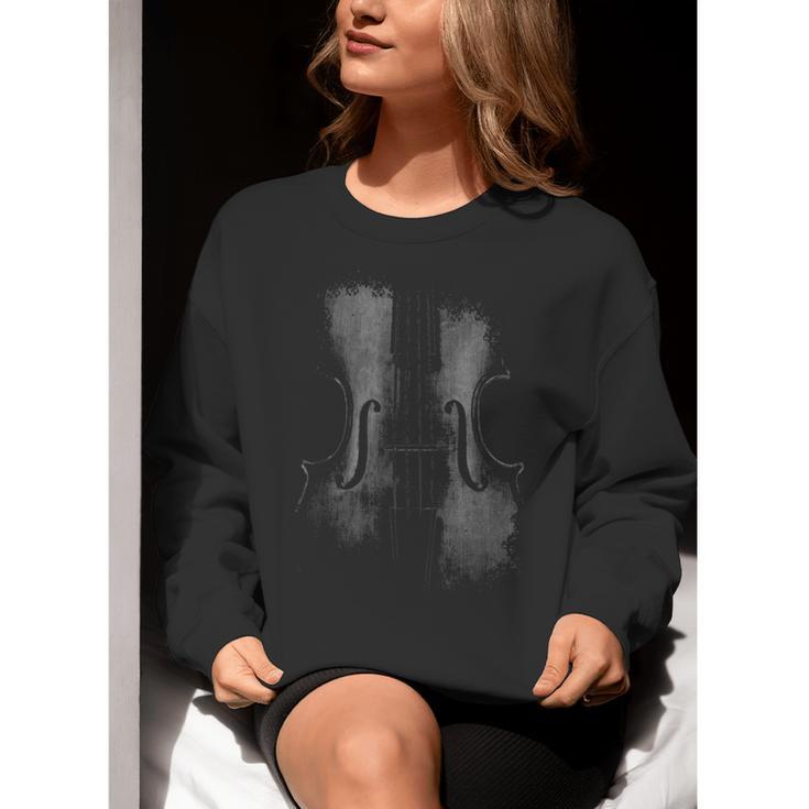 Violin Player Instrument Music Teacher Musical Violinist Women Crewneck Sweatshirt, funny gift