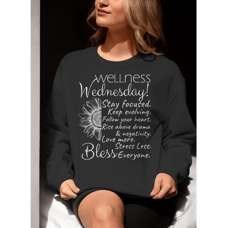 Wellness Wednesday Nurse Counselor Teacher Quotes Women Crewneck Sweatshirt, funny gift