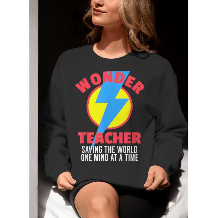 Wonder Teacher Costume Shirt Teacher Halloween Costume Tee Women Crewneck Sweatshirt, funny gift Wonder Teacher Costume Shirt Teacher Halloween Costume Tee Women Crewneck Sweatshirt, funny gift