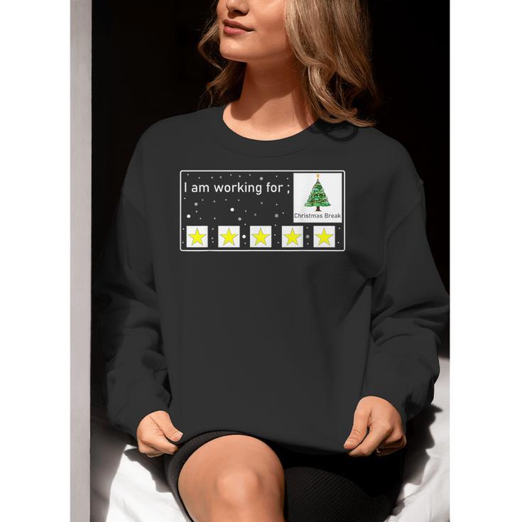 I Am Working For Christmas Break Special Education Teacher Women Crewneck Sweatshirt, funny gift
