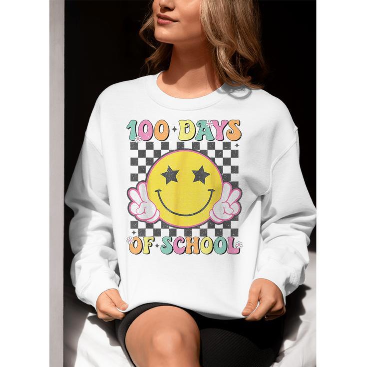 100th Day Of School Teacher Kids 100 Days Of School Women Crewneck Sweatshirt, funny gift 100th Day Of School Teacher Kids 100 Days Of School Women Crewneck Sweatshirt, funny gift