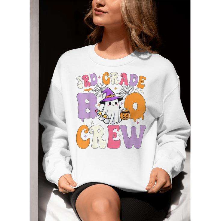 3rd Grade Boo Crew Spooky Third Grade Halloween Teacher Women Crewneck Sweatshirt, funny gift