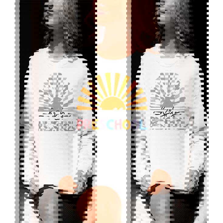 Back To School Hello Preschool For Kids Teacher Women Women Crewneck Sweatshirt, funny gift