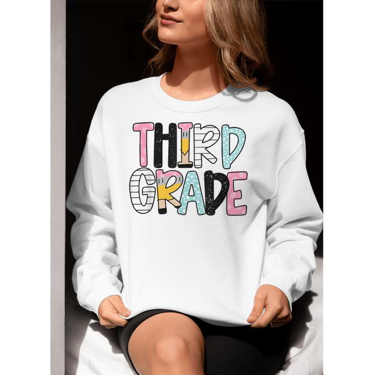 Back To School Third Grade Teacher First Day Of 3rd Grade Women Crewneck Sweatshirt, First Grade Teacher Sweatshirts, funny gift Back To School Third Grade Teacher First Day Of 3rd Grade Women Crewneck Sweatshirt, First Grade Teacher Sweatshirts, funny gift