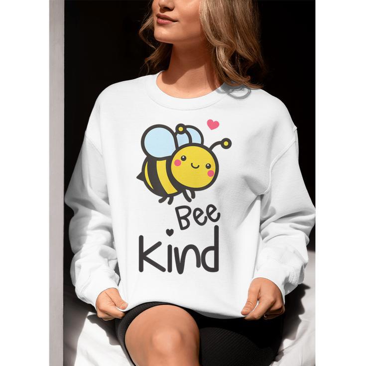 Bee Kind Bumble Bee Anti Bullying Teacher Kindness Matters Women Crewneck Sweatshirt, funny gift Bee Kind Bumble Bee Anti Bullying Teacher Kindness Matters Women Crewneck Sweatshirt, funny gift