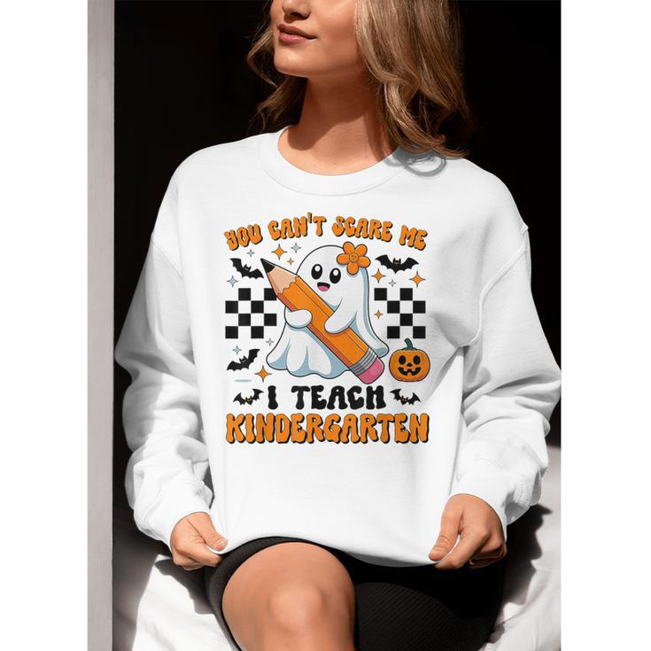 You Can't Scare Me I Teach Kindergarten Teacher Halloween Women Crewneck Sweatshirt, funny gift You Can't Scare Me I Teach Kindergarten Teacher Halloween Women Crewneck Sweatshirt, funny gift