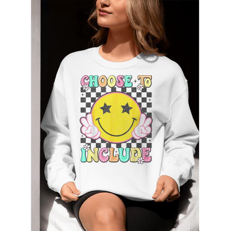 Choose To Include Special Education Teacher Autism Awareness Women Crewneck Sweatshirt, funny gift