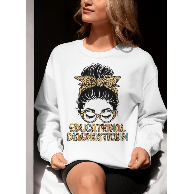 Cute Educational Diagnostician Teacher Appreciation Week Men Women Women Crewneck Sweatshirt, funny gift