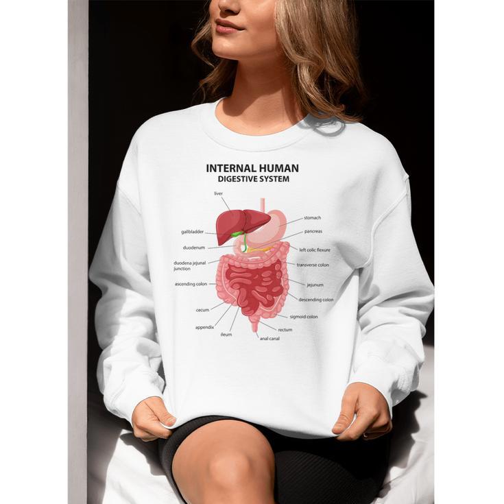 Digestive System Anatomy Anatomical Biology Teacher Men Women Women Crewneck Sweatshirt, funny gift