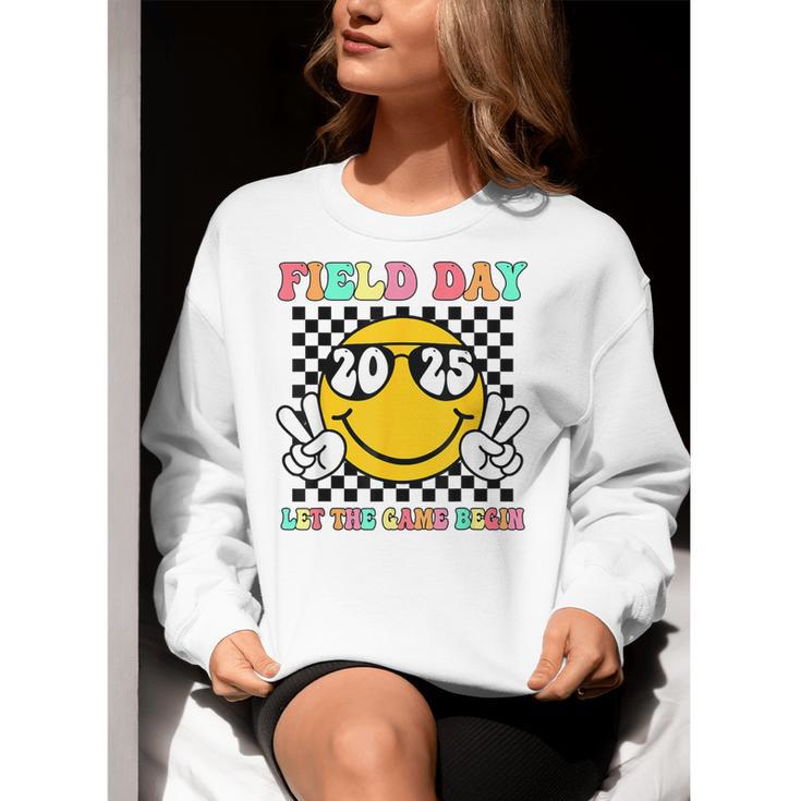 Field Day 2025 Let The Games Begin Yellow Team Teachers Kids Women Crewneck Sweatshirt, funny gift Field Day 2025 Let The Games Begin Yellow Team Teachers Kids Women Crewneck Sweatshirt, funny gift