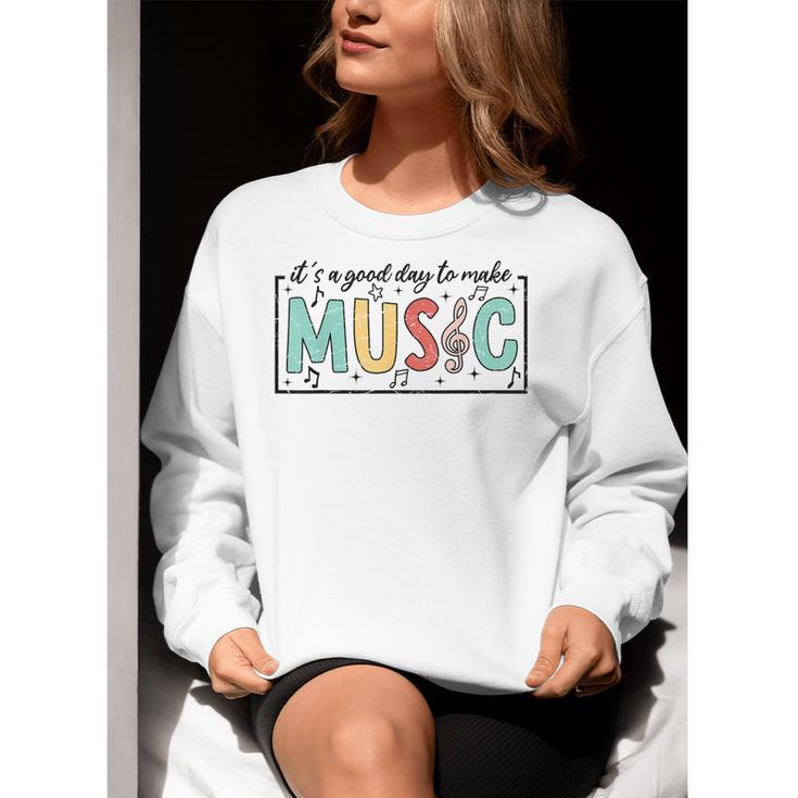 It's A Good Day To Make Music Musician Music Teacher Women Crewneck Sweatshirt, funny gift It's A Good Day To Make Music Musician Music Teacher Women Crewneck Sweatshirt, funny gift