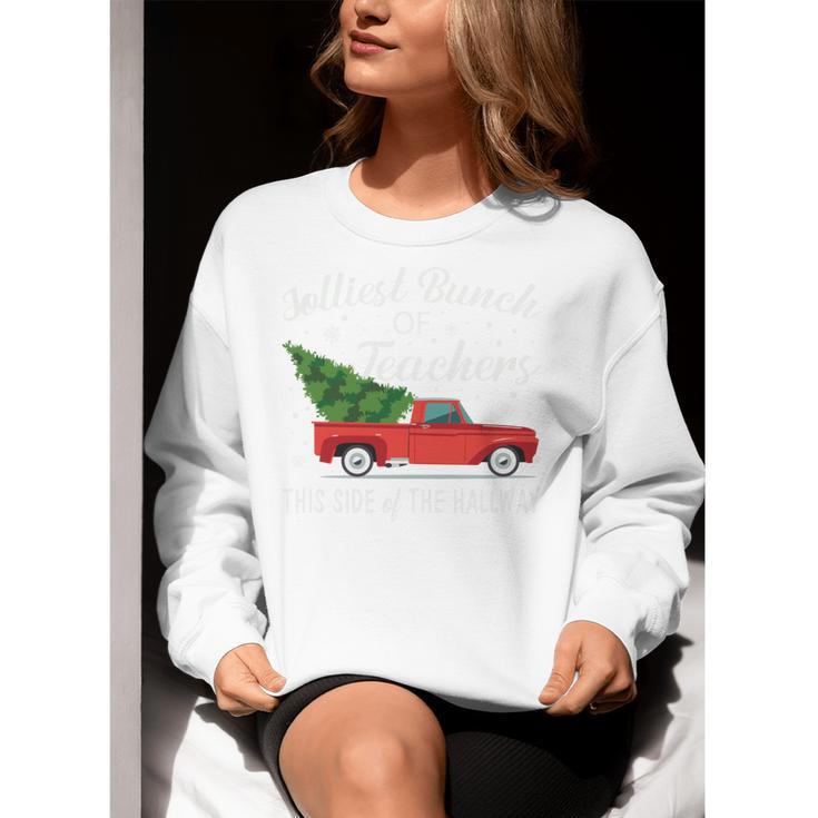 Jolliest Bunch Of Teachers This Side Of The Hallway Women Crewneck Sweatshirt, funny gift Jolliest Bunch Of Teachers This Side Of The Hallway Women Crewneck Sweatshirt, funny gift