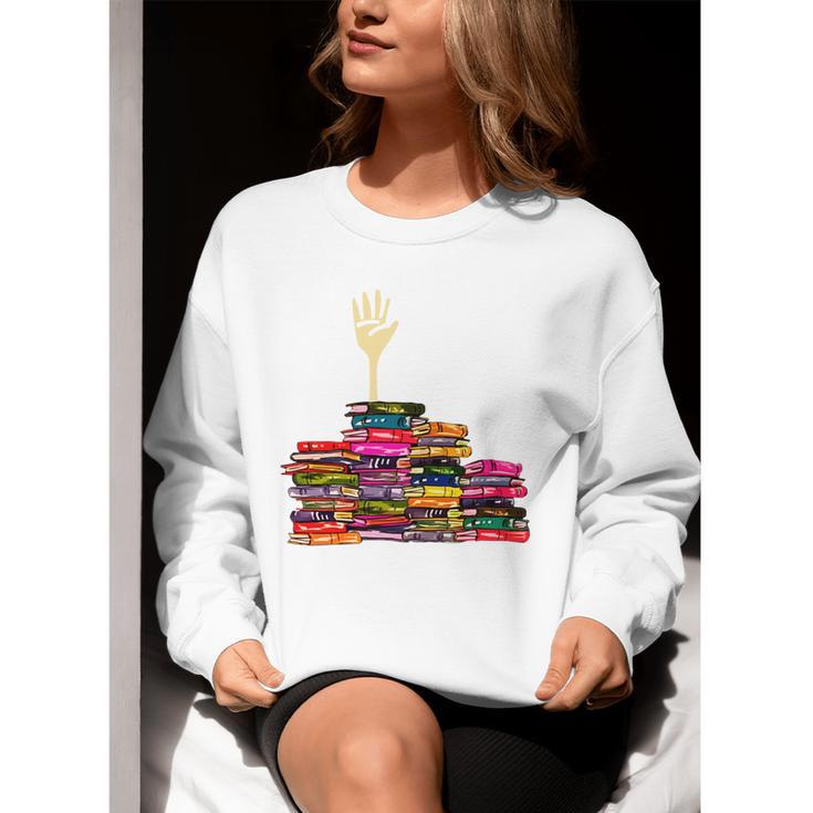 Reading Books Librarian Reader Nerd I'm Ok Teacher School Women Crewneck Sweatshirt, funny gift Reading Books Librarian Reader Nerd I'm Ok Teacher School Women Crewneck Sweatshirt, funny gift