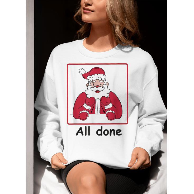 Retro All Done Christmas Special Ed Teacher Team Santa Women Women Crewneck Sweatshirt, funny gift