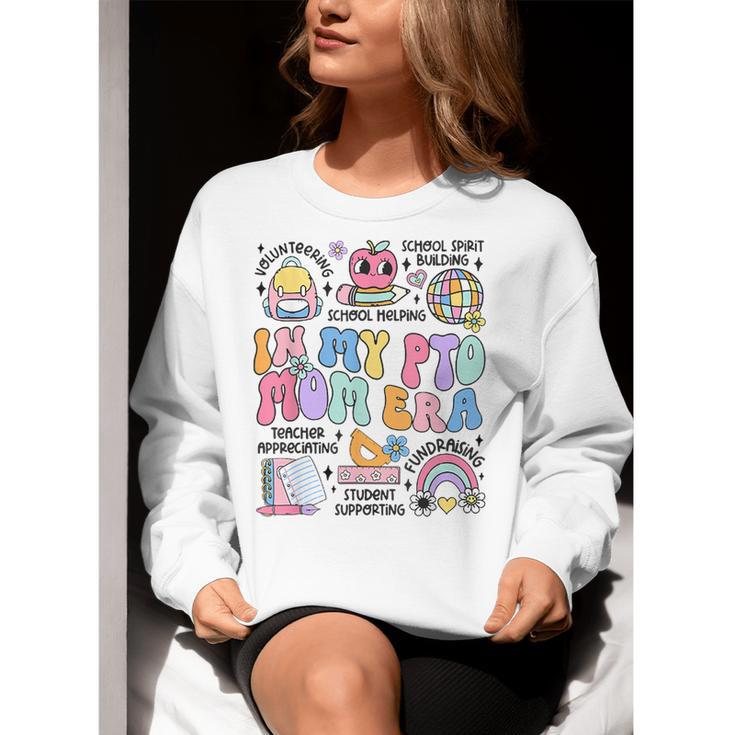Retro In My PTO Mom Era Parent Organization Team Teacher Women Crewneck Sweatshirt, funny gift Retro In My PTO Mom Era Parent Organization Team Teacher Women Crewneck Sweatshirt, funny gift