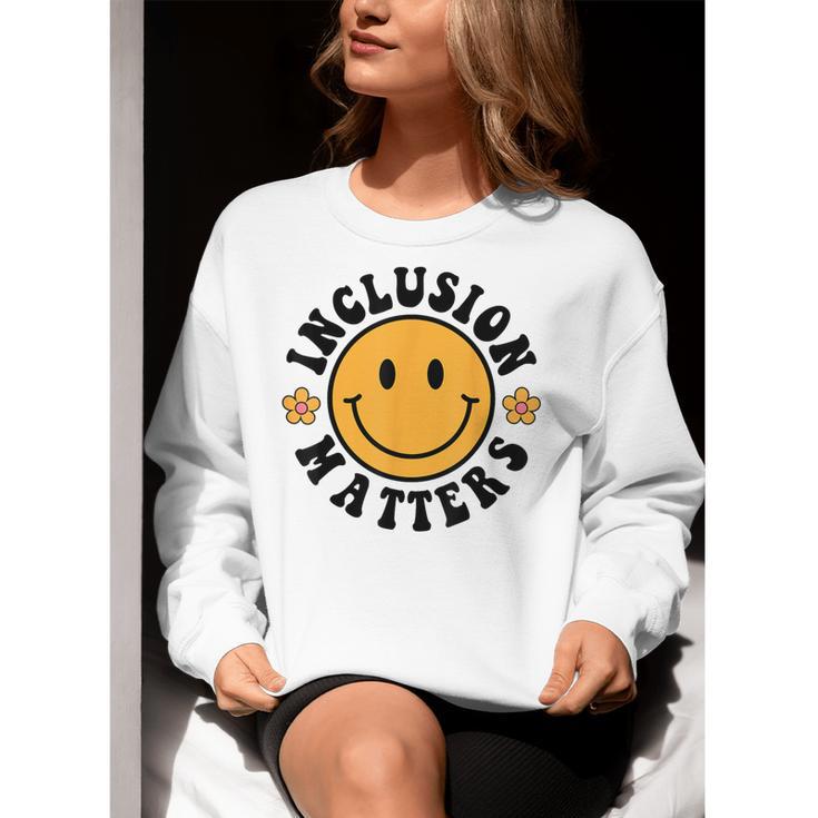 Special Education Teacher Autism Awareness Inclusion Matters Women Crewneck Sweatshirt, funny gift Special Education Teacher Autism Awareness Inclusion Matters Women Crewneck Sweatshirt, funny gift