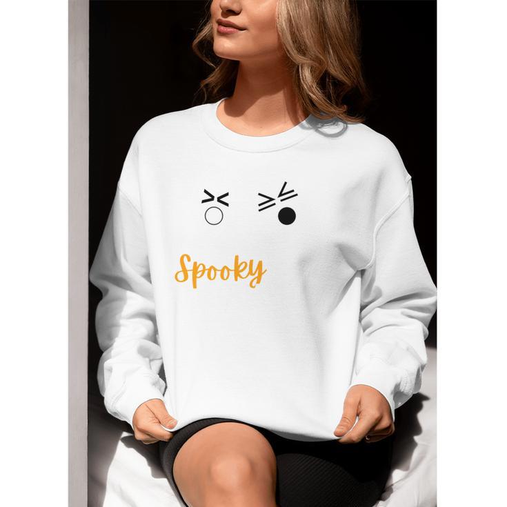 Spooky Inequalities Ghosts Halloween Math Teacher Women Crewneck Sweatshirt, funny gift Spooky Inequalities Ghosts Halloween Math Teacher Women Crewneck Sweatshirt, funny gift