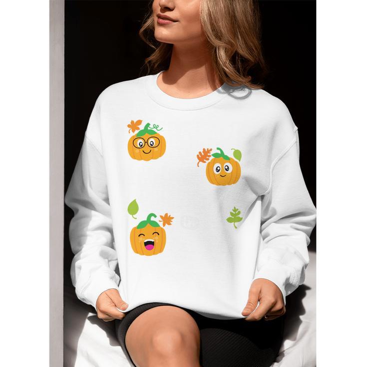 I Teach The Cutest Pumpkins In The Patch Teacher Women Crewneck Sweatshirt, funny gift