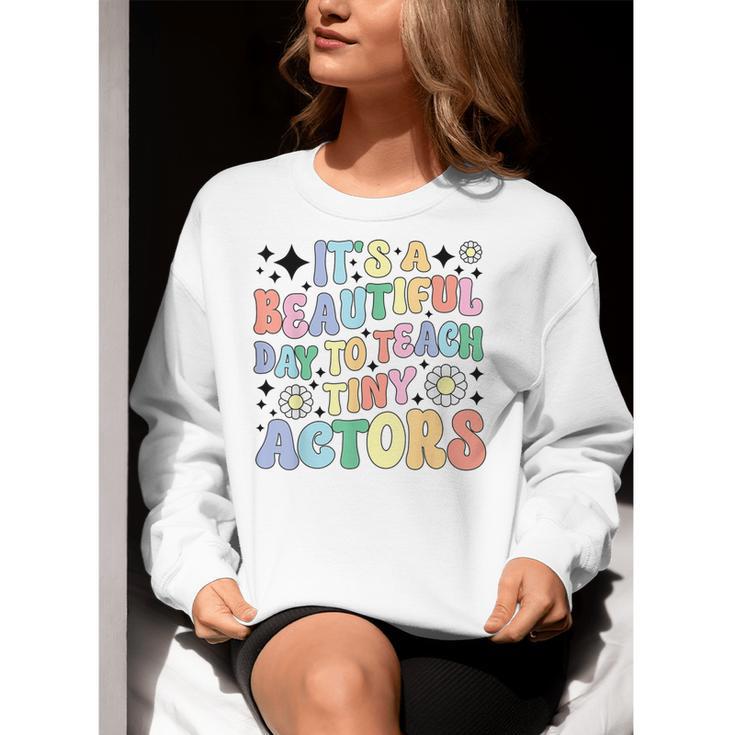 Teach Tiny Actors Theater Drama Teacher Drama Teaching Women Crewneck Sweatshirt, funny gift Teach Tiny Actors Theater Drama Teacher Drama Teaching Women Crewneck Sweatshirt, funny gift