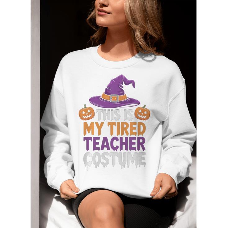 This Is My Tired Teacher Costume Halloween Premium Tri-Blend Women Crewneck Sweatshirt, funny gift This Is My Tired Teacher Costume Halloween Premium Tri-Blend Women Crewneck Sweatshirt, funny gift