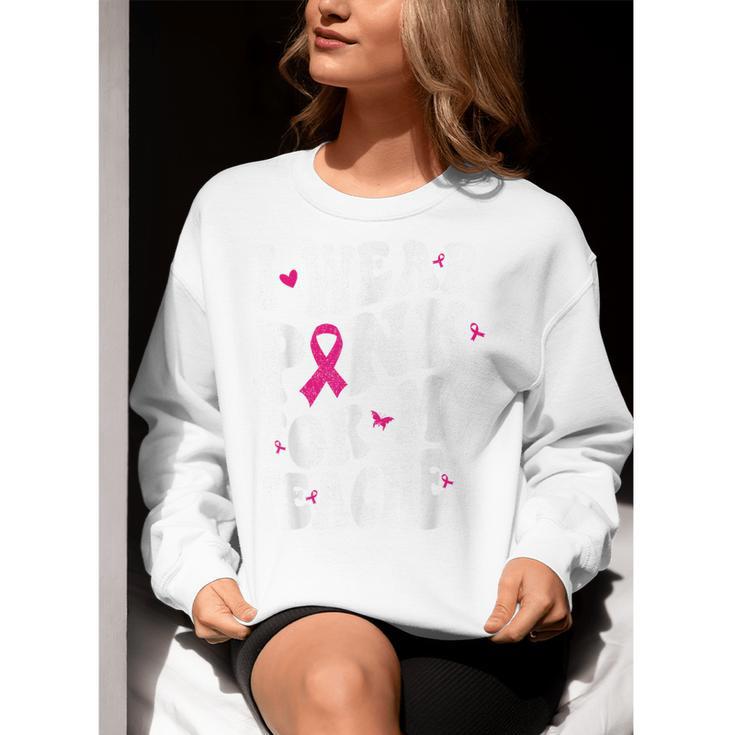 I Wear Pink For My Teacher Breast Cancer Awareness Support Men Women Women Crewneck Sweatshirt, funny gift I Wear Pink For My Teacher Breast Cancer Awareness Support Men Women Women Crewneck Sweatshirt, funny gift