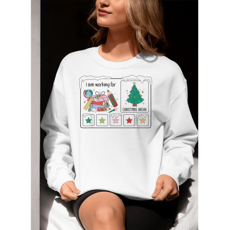 I Am Working For Christmas Break Special Education Teacher Women Crewneck Sweatshirt, funny gift