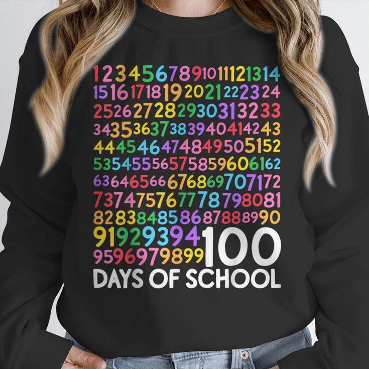 100th Day Of School Teacher Kids 100 Days Math Numbers Women Crewneck Sweatshirt, funny design 100th Day Of School Teacher Kids 100 Days Math Numbers Women Crewneck Sweatshirt, funny design