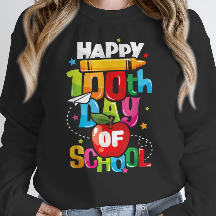 100th Day Of School Teachers Kids Child Happy 100 Days Women Crewneck Sweatshirt, funny design 100th Day Of School Teachers Kids Child Happy 100 Days Women Crewneck Sweatshirt, funny design