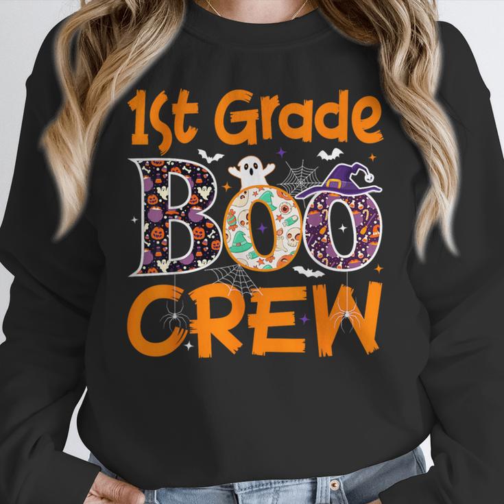 1st Grade Boo Crew First Grade Halloween Teacher Women Crewneck Sweatshirt, First Grade Teacher Gifts, funny design 1st Grade Boo Crew First Grade Halloween Teacher Women Crewneck Sweatshirt, First Grade Teacher Gifts, funny design