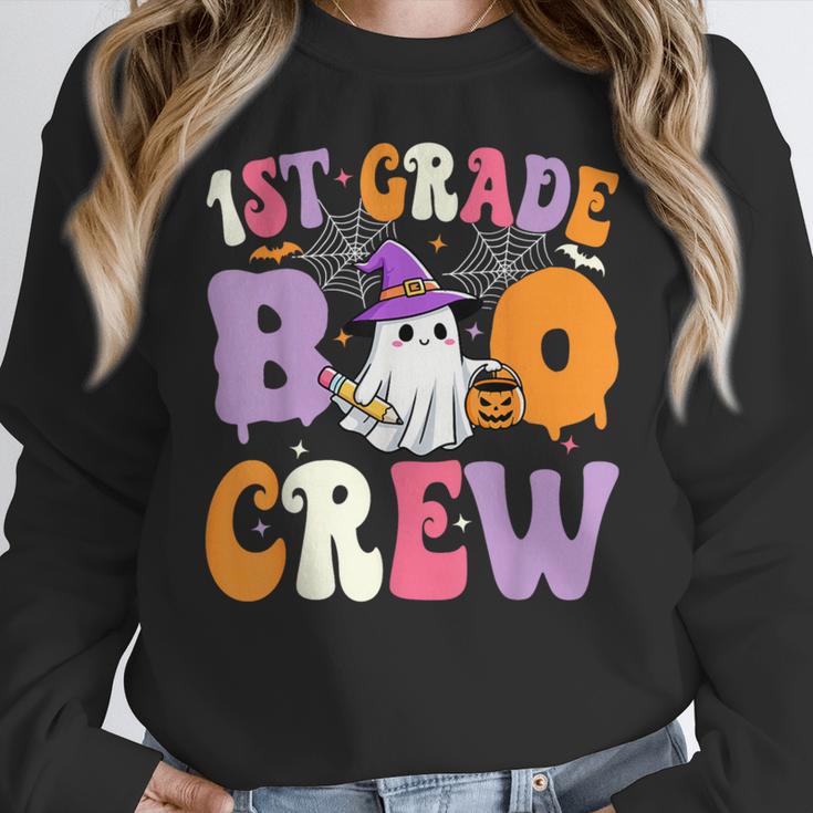 1st Grade Boo Crew Spooky First Grade Halloween Teacher Women Crewneck Sweatshirt, First Grade Teacher Gifts, funny design 1st Grade Boo Crew Spooky First Grade Halloween Teacher Women Crewneck Sweatshirt, First Grade Teacher Gifts, funny design