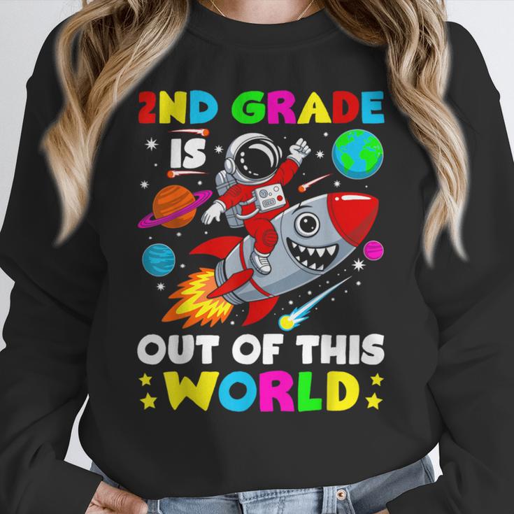 2nd Grade Is Out Of This World Space Rocket Planets Teacher Women Crewneck Sweatshirt, 2nd Grade Teacher Gifts, funny design 2nd Grade Is Out Of This World Space Rocket Planets Teacher Women Crewneck Sweatshirt, 2nd Grade Teacher Gifts, funny design