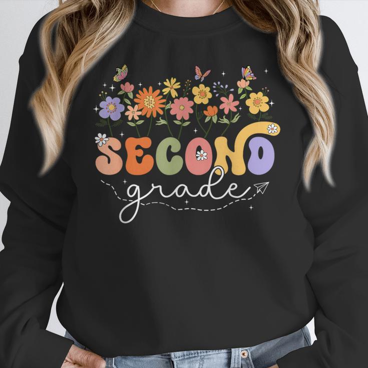2nd Second Grade Teacher Wildflower Back To School Floral Women Crewneck Sweatshirt, 2nd Grade Teacher Gifts, funny design 2nd Second Grade Teacher Wildflower Back To School Floral Women Crewneck Sweatshirt, 2nd Grade Teacher Gifts, funny design