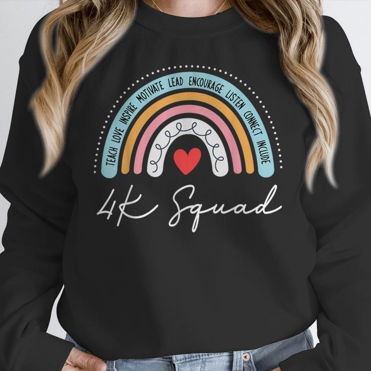 4K Squad Crew Team Teacher Kindergarten Kinder Elementary Women Crewneck Sweatshirt, funny design 4K Squad Crew Team Teacher Kindergarten Kinder Elementary Women Crewneck Sweatshirt, funny design