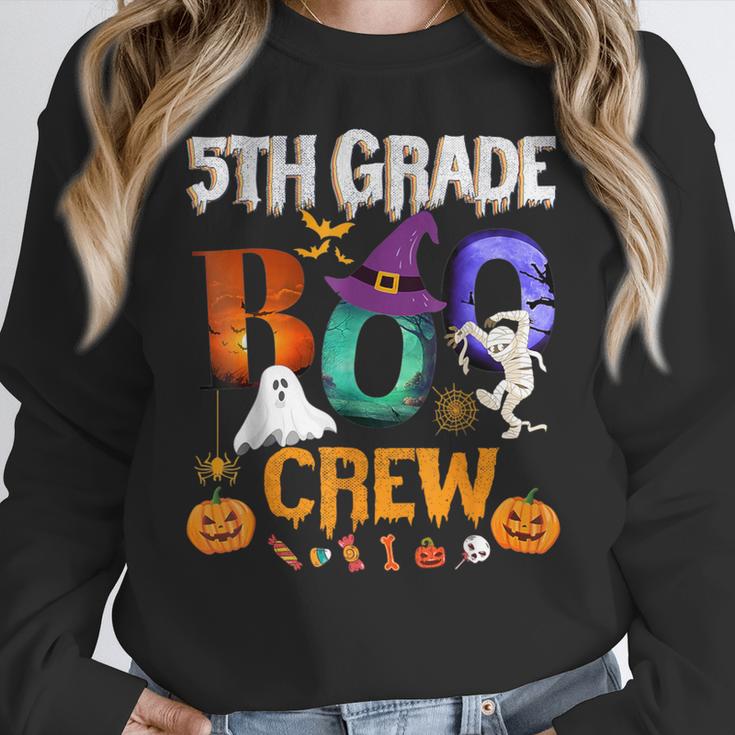 5th Grade Boo Crew Teacher Student Halloween Costume For Men Women Kids Women Crewneck Sweatshirt, funny design