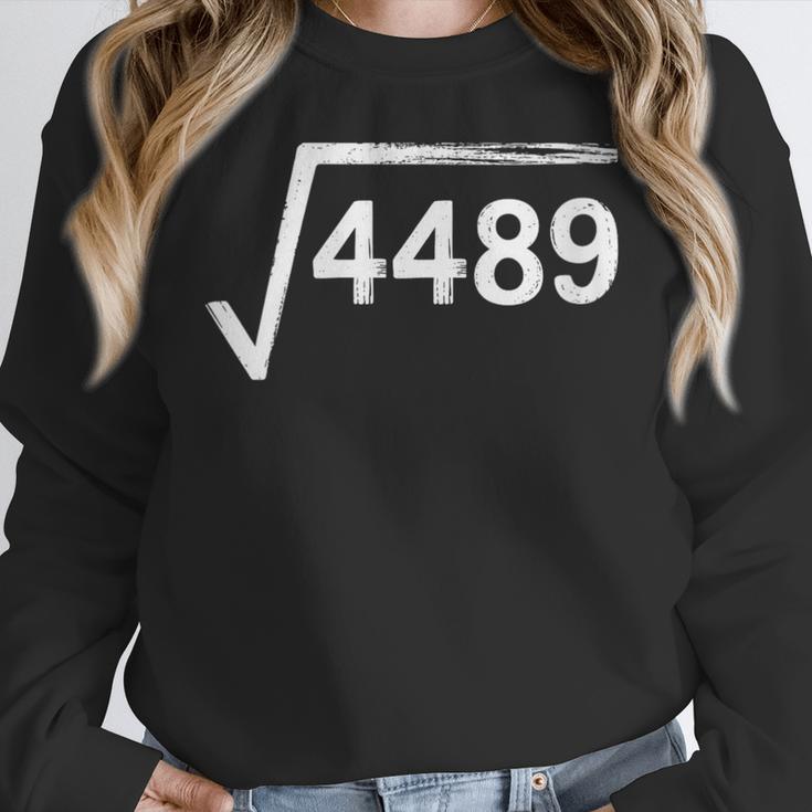 67 Meme Math Teacher Square Root 4489 Women Crewneck Sweatshirt, funny design