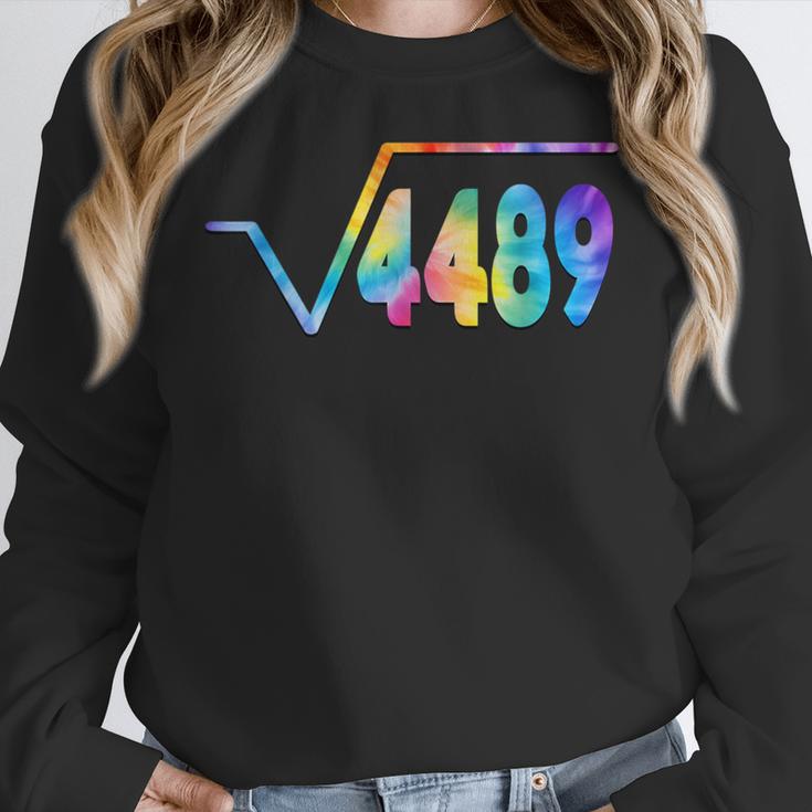 67 Meme Square Root 4489 Slang Math Teacher Tie Dye Women Crewneck Sweatshirt, funny design 67 Meme Square Root 4489 Slang Math Teacher Tie Dye Women Crewneck Sweatshirt, funny design