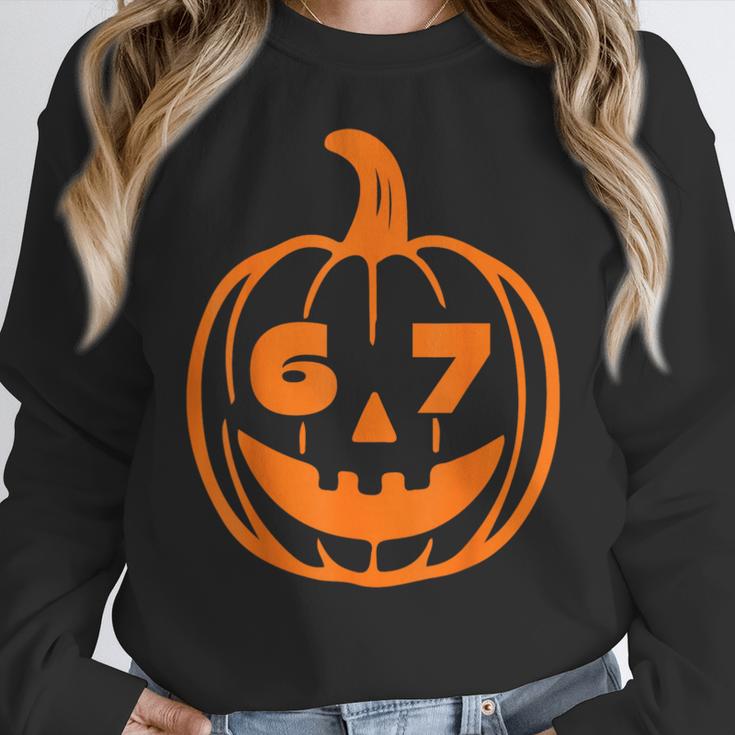 67 Six Seven Halloween Costume For Students Teachers Women Crewneck Sweatshirt, funny design