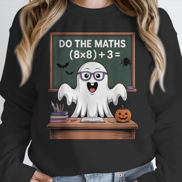 67 Teacher Halloween Ghost Six Seven Meme Do The Maths Women Crewneck Sweatshirt, funny design