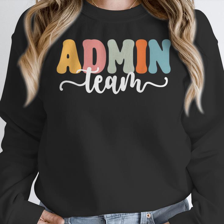 Admin Team Back To School Teachers Students Admin Squad Women Crewneck Sweatshirt, funny design Admin Team Back To School Teachers Students Admin Squad Women Crewneck Sweatshirt, funny design