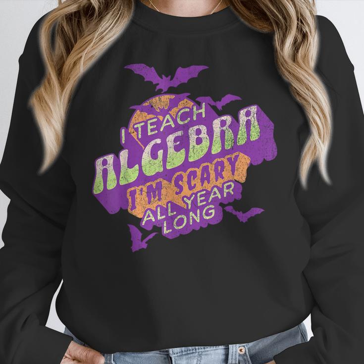 Algebra Teacher Halloween Spooky Ghost Math Mathematics Grad Women Crewneck Sweatshirt, funny design Algebra Teacher Halloween Spooky Ghost Math Mathematics Grad Women Crewneck Sweatshirt, funny design