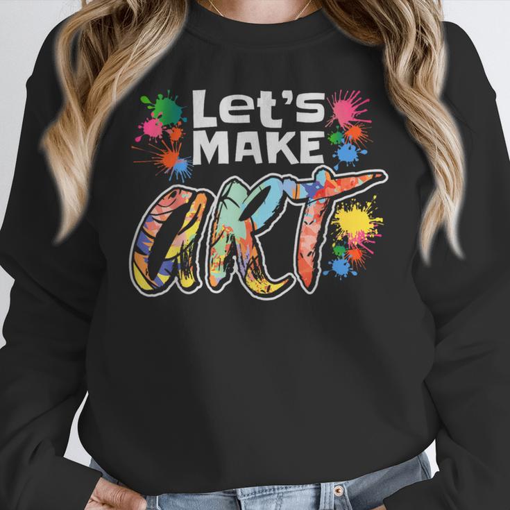 Lets Make Art Colerful Artists Painter Art Teacher Men Women Girls Kids Women Crewneck Sweatshirt, funny design Lets Make Art Colerful Artists Painter Art Teacher Men Women Girls Kids Women Crewneck Sweatshirt, funny design