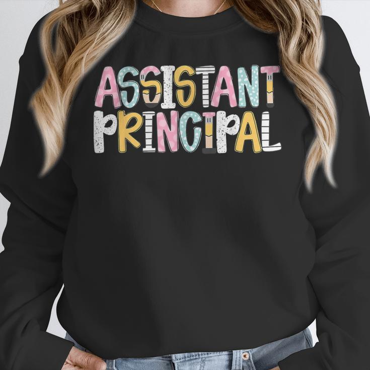 Assistant Principal Back To School Teacher Appreciation Women Crewneck Sweatshirt, funny design Assistant Principal Back To School Teacher Appreciation Women Crewneck Sweatshirt, funny design