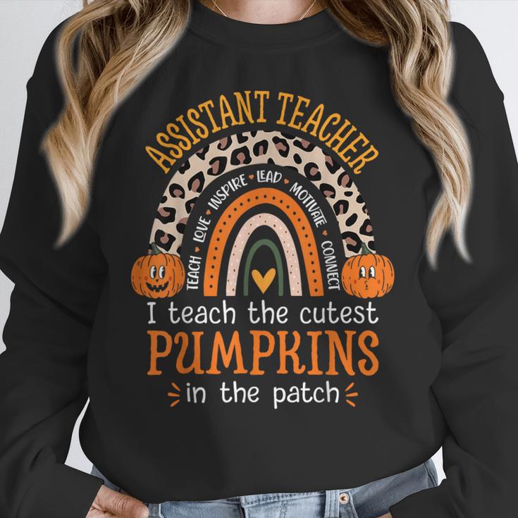 Assistant Teacher Rainbow Leopard Halloween Teacher Women Crewneck Sweatshirt, funny design Assistant Teacher Rainbow Leopard Halloween Teacher Women Crewneck Sweatshirt, funny design