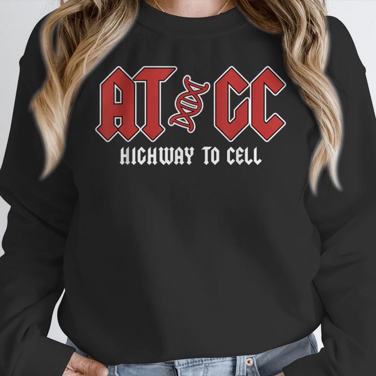 ATGC Teacher Student Biology Women Crewneck Sweatshirt, funny design