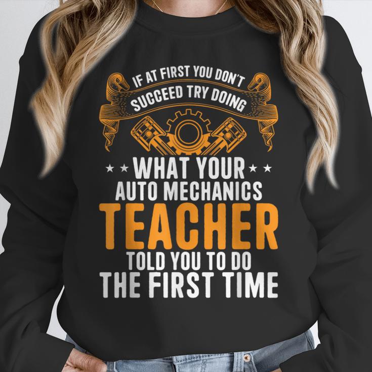Auto Mechanic Teacher Car Repair Auto Mechanic Women Crewneck Sweatshirt, funny design Auto Mechanic Teacher Car Repair Auto Mechanic Women Crewneck Sweatshirt, funny design