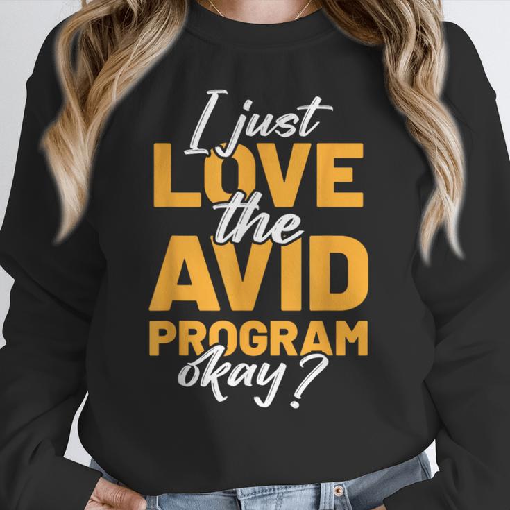 AVID Team Appreciation Essentials AVID Program Teacher Women Crewneck Sweatshirt, funny design